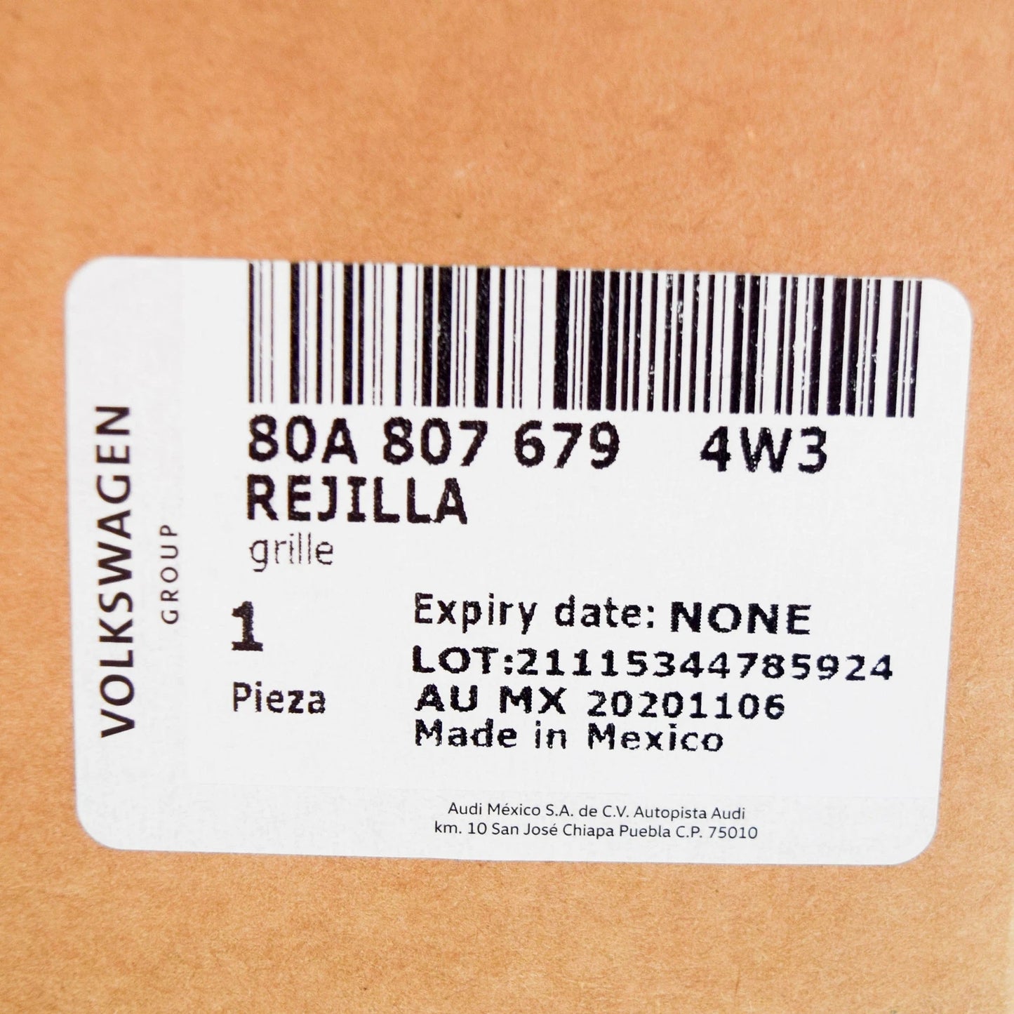 NEW AUDI Q5 FY FRONT BUMPER LEFT AIR GUIDE GRILLE 80A8076794W3