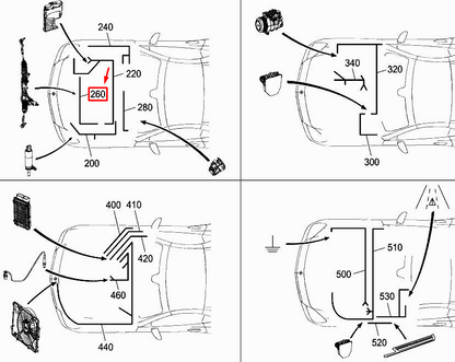 new mercedes-benz slk r172 power steering wiring harness a1725401732 original