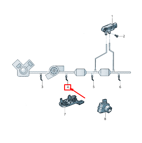 new volkswagen tiguan ad1 nox sensor rhd 04l907807ch original