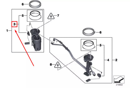 NEW BMW X5 E70 FUEL LEVEL SENSOR 16117212633 7212633 ORIGINAL