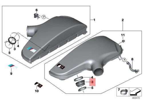 NEW BMW E60 E61 E63 E64 INTAKE MANIFOLD SYSTEM HOSE 7834685 11617834685 ORIGINAL