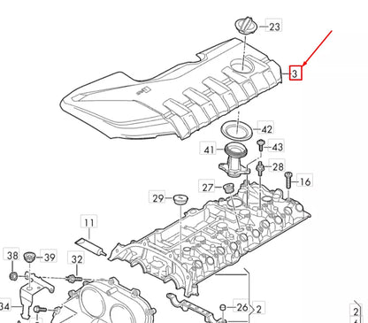 NEW AUDI TTRS FV ENGINE COVER 07K103925G ORIGINAL