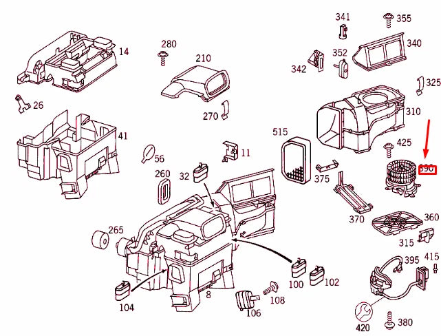 NEW MERCEDES-BENZ C W202 ELECTRIC BLOWER MOTOR RHD A2028209242 ORIGINAL