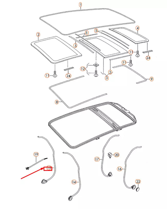 NEW AUDI Q7 4L FRONT RIGHT WATER DRAINAGE HOSE 4L0877202A ORIGINAL