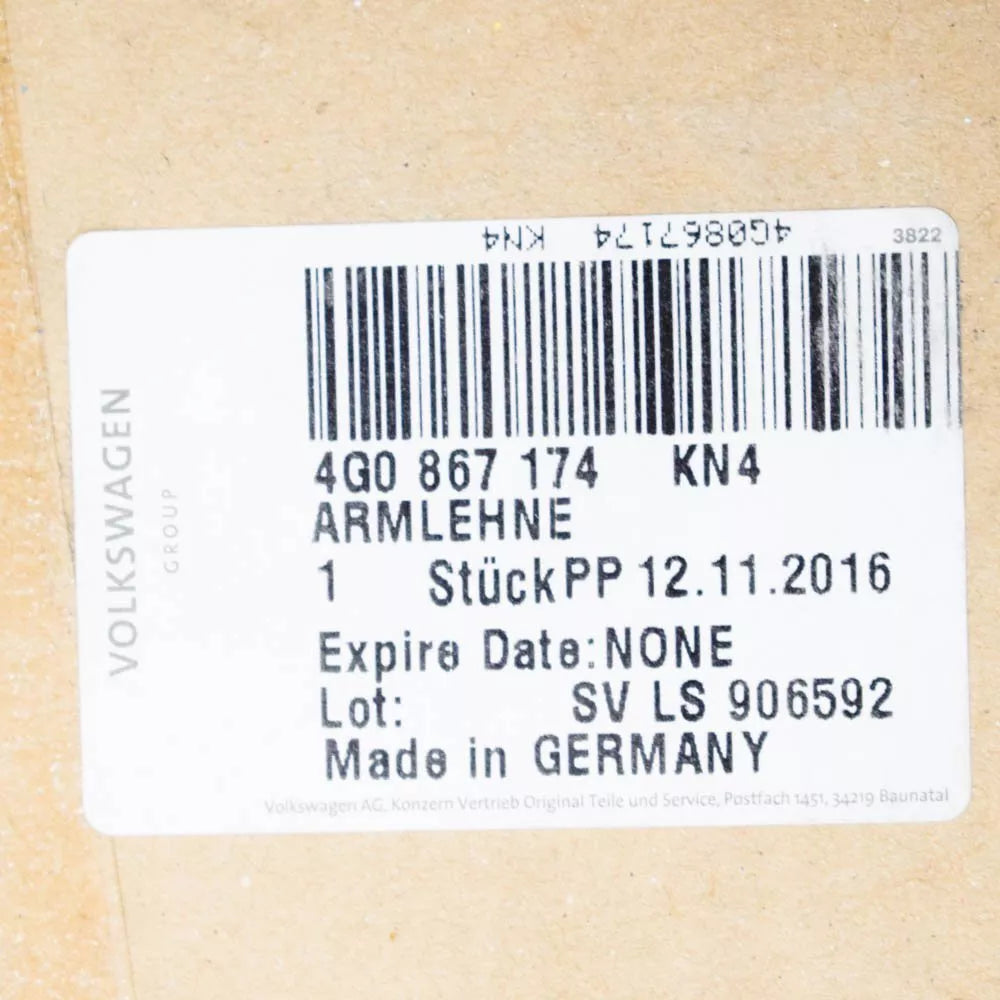 NEW AUDI A6 C7 FRONT RIGHT DOOR ARMREST 4G0867174KN4 ORIGINAL