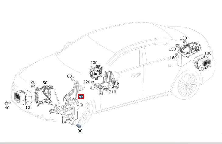 NEW MERCEDES-BENZ A W177 FRONT SOUND GENERATOR BRACKET A2475454700 ORIGINAL