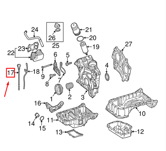 new mercedes-benz e w212 engine oil dip stick a2760100572 original