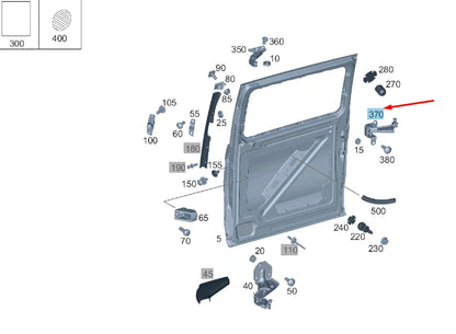 NEW MB VITO W447 SLIDING DOOR CENTRAL LEFT CARRIAGE A4477600247 ORIGINAL