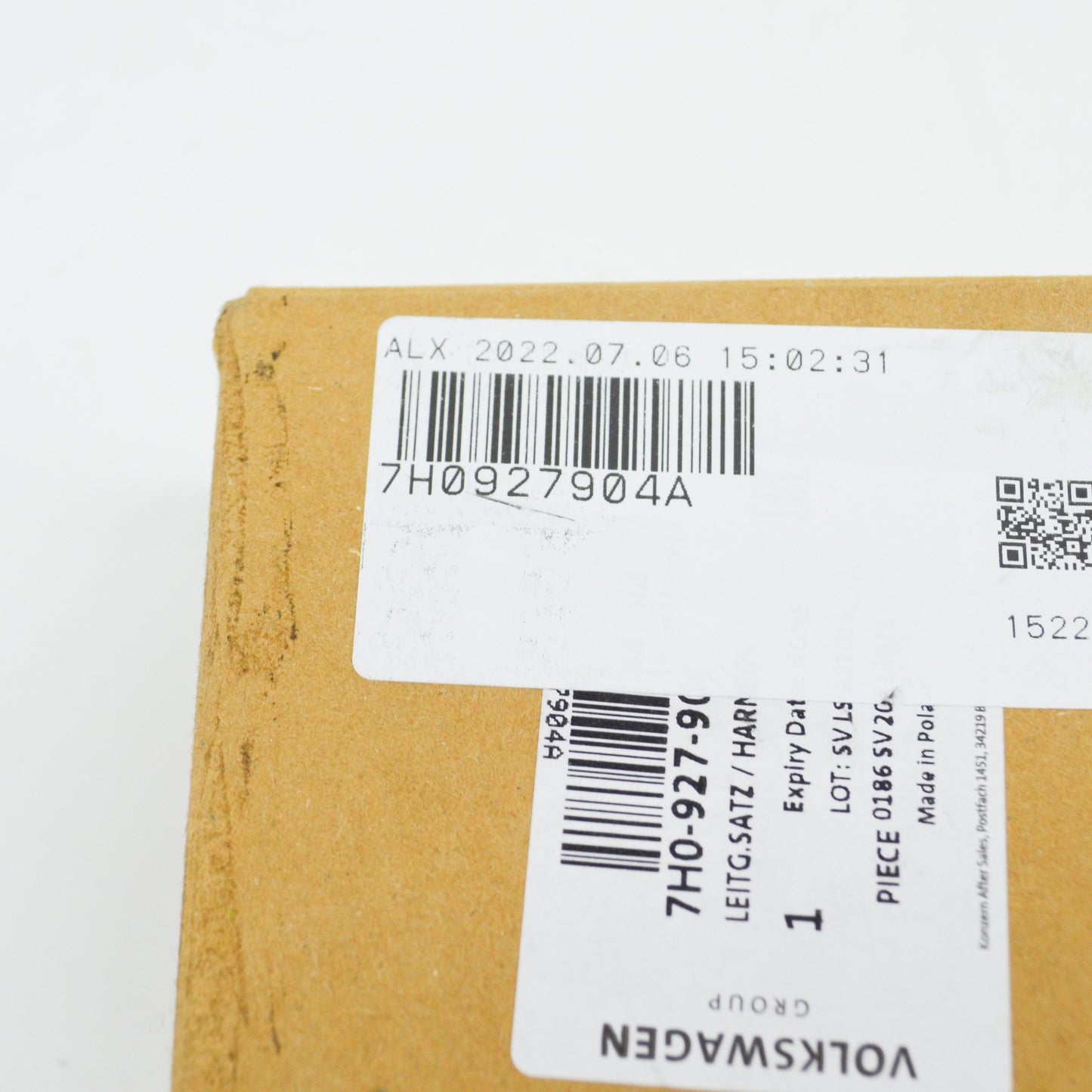 NEW VW TRANSPORTER T5 REAR RIGHT SPEED SENSOR WIRING HARNESS 7H0927904A ORIGINAL