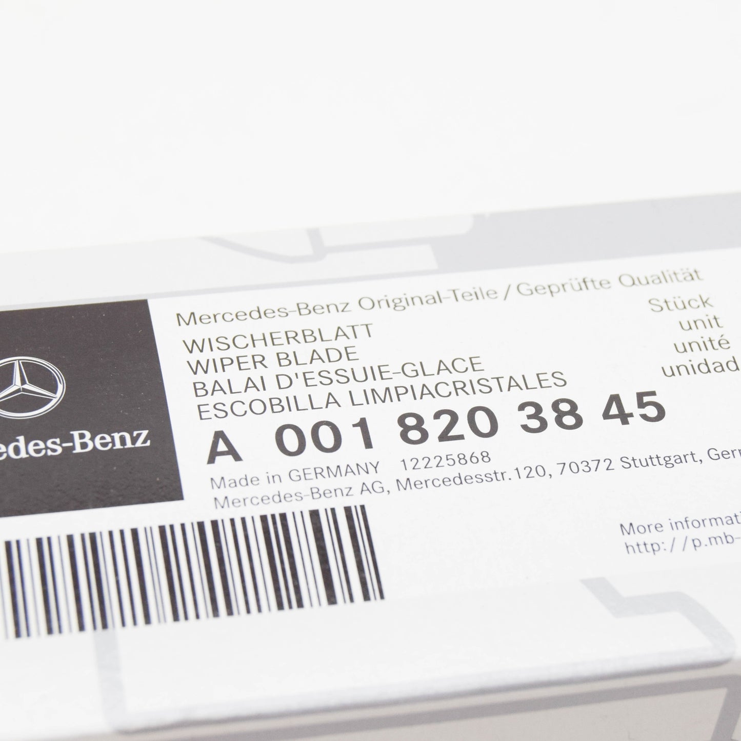 NEW MERCEDES-BENZ SPRINTER 906 REAR DOOR WIPER BLADE A0018203845 ORIGINAL