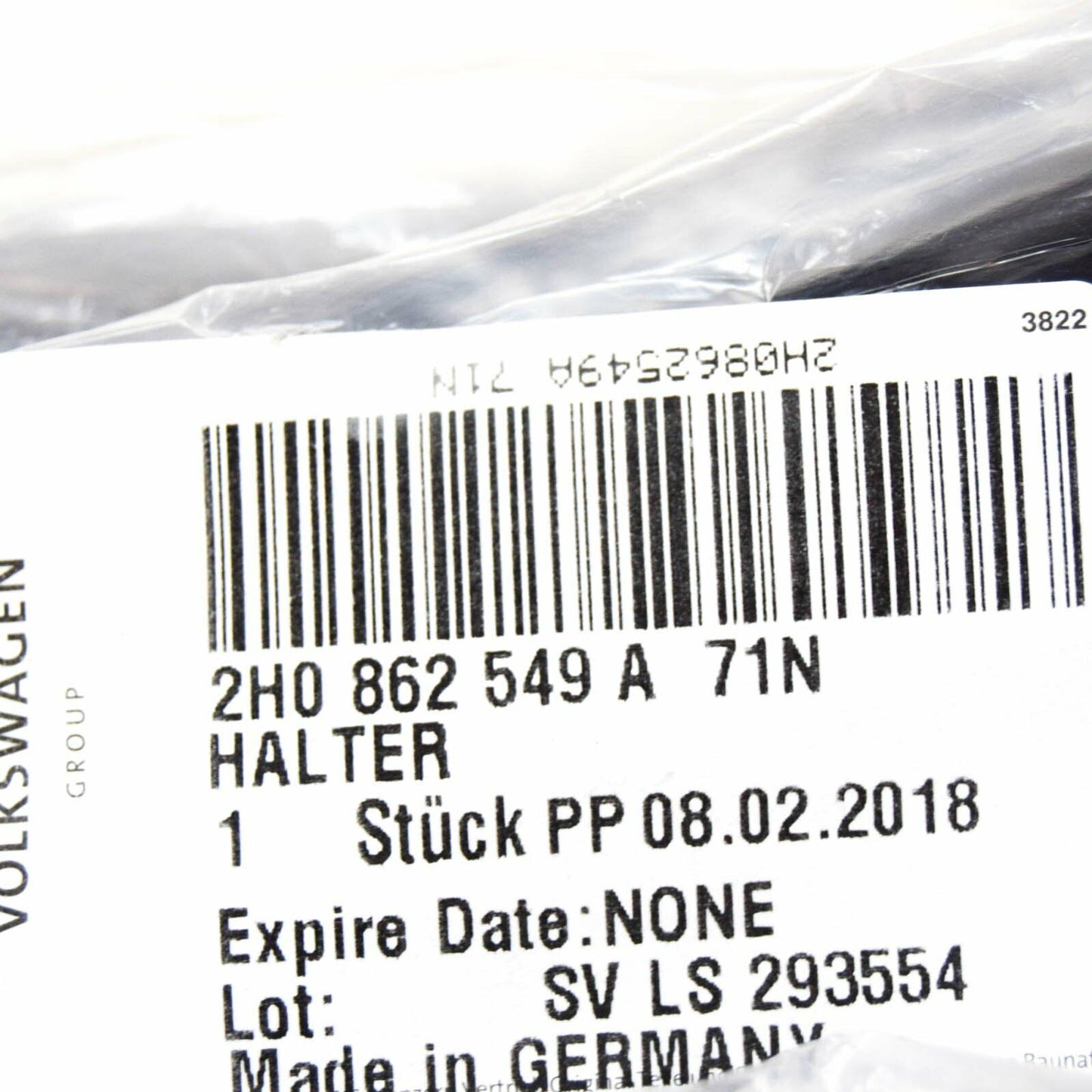 NEW VOLKSWAGEN AMAROK 2H REAR DRINKS HOLDER 2H0862549A71N ORIGINAL