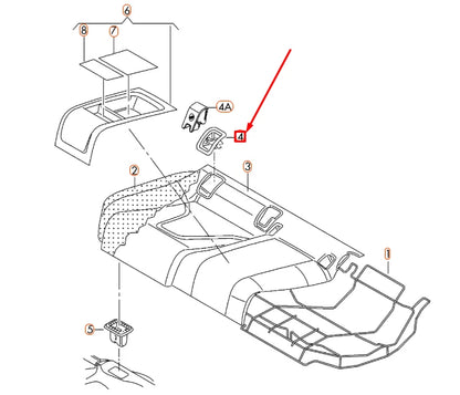 NEW AUDI A6 C7 REAR SEAT ISOFIX TRIM 4G88872336PS ORIGINAL