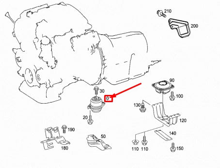 NEW MERCEDES-BENZ R W251 FRONT ENGINE SUPPORT A2512404017 ORIGINAL