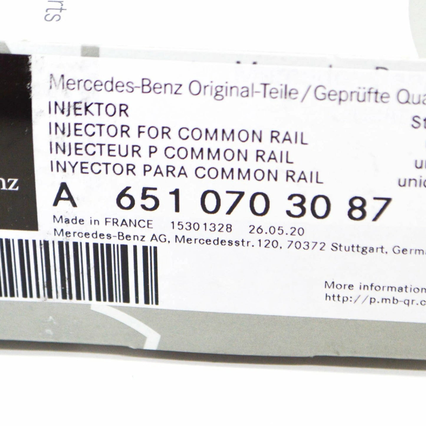 NEW MERCEDES-BENZ SPRINTER 906 FUEL RAIL INJECTOR A6510703087 ORIGINAL