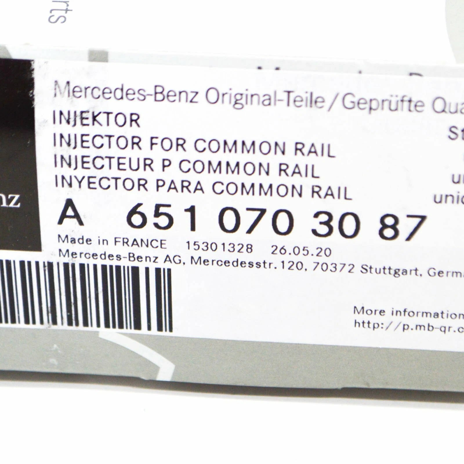 NEW MERCEDES-BENZ SPRINTER 906 FUEL RAIL INJECTOR A6510703087 ORIGINAL