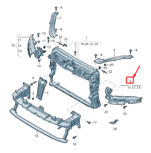 new seat tarraco kn left lower headlamps guide piece 5fj807571a original