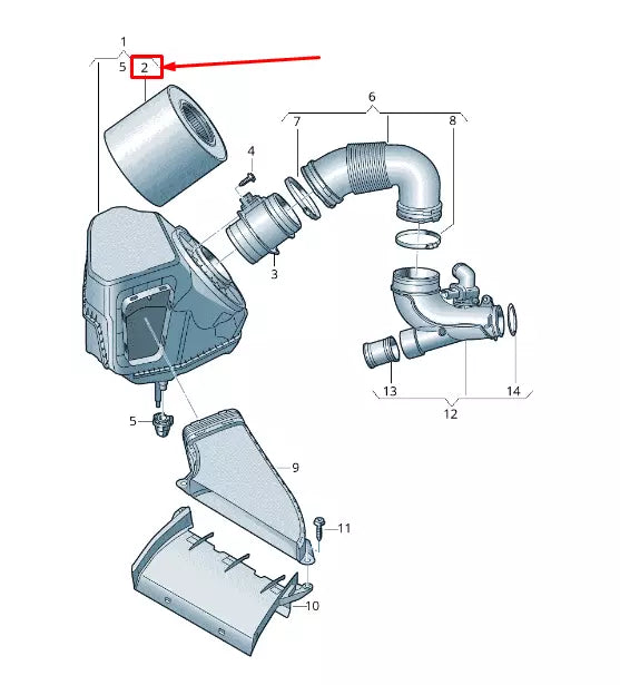 NEW AUDI A6 C8 ENGINE AIR FILTER ELEMENT 4K0133844E ORIGINAL