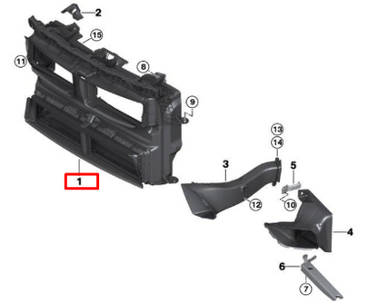 new bmw x1 f48 m air duct guide 51748499131 8499131 original