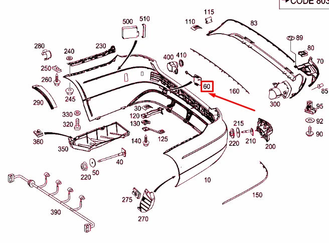 NEW MERCEDES-BENZ E W212 REAR BUMPER TOW EYE COVER A21288507269999