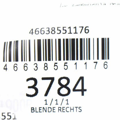 NEW BMW K48 1600 GT RIGHT AUXILIARY DRIVING LIGHT COVERING 46638551176 ORIGINAL