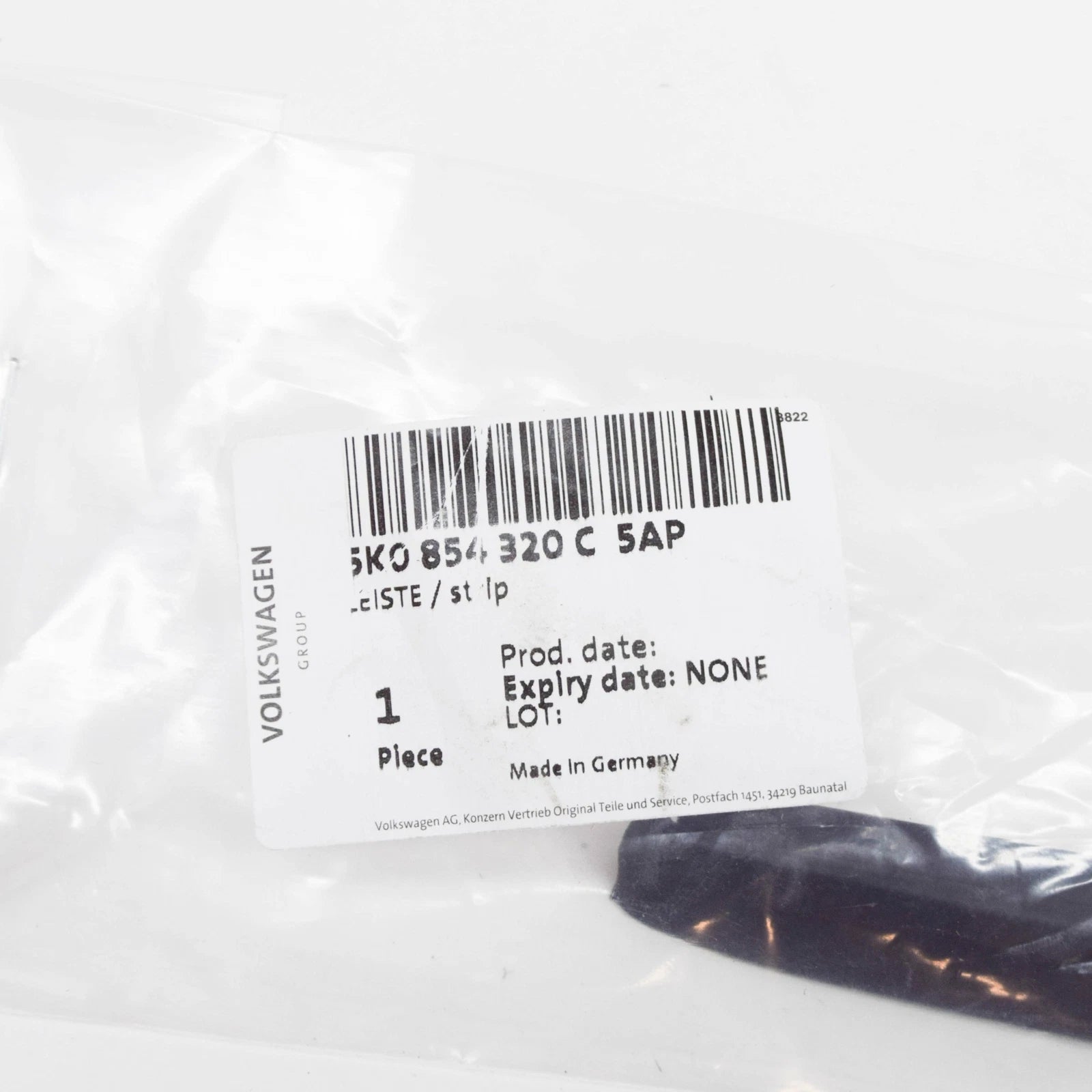 NEW VOLKSWAGEN GOLF MK6 WINDSHIELD RIGHT SIDE END TRIM 5K0854320C5AP ORIGINAL