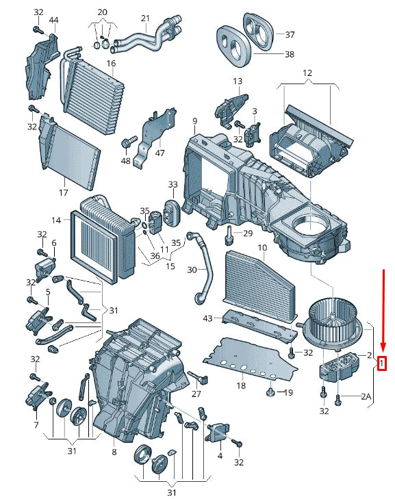 NEW VOLKSWAGEN BEETLE A5 HEATER BLOWER FAN MOTOR 561820015E ORIGINAL