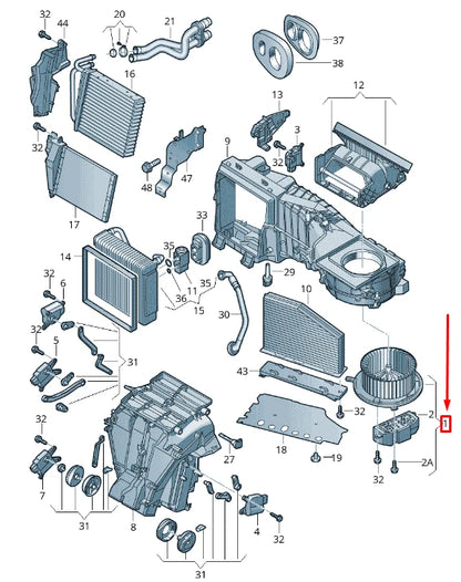 NEW VOLKSWAGEN BEETLE A5 HEATER BLOWER FAN MOTOR 561820015E ORIGINAL