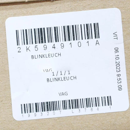 NEW VW CADDY 2K MK3 FRONT LEFT FENDER TURN SIGNAL INDICATOR 2K5949101A ORIGINAL