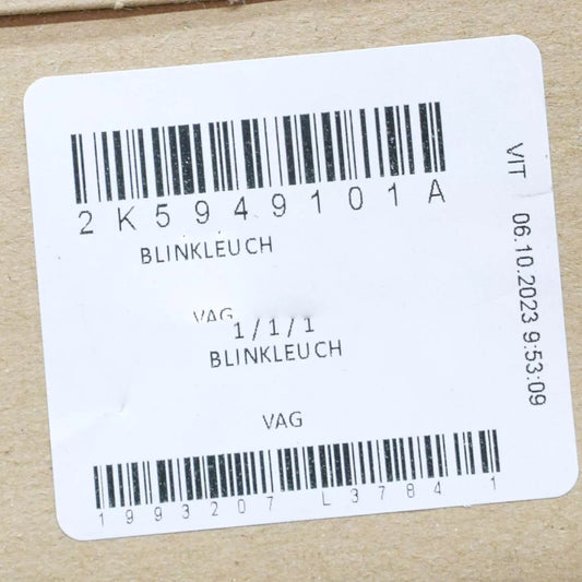 NEW VW CADDY 2K MK3 FRONT LEFT FENDER TURN SIGNAL INDICATOR 2K5949101A ORIGINAL