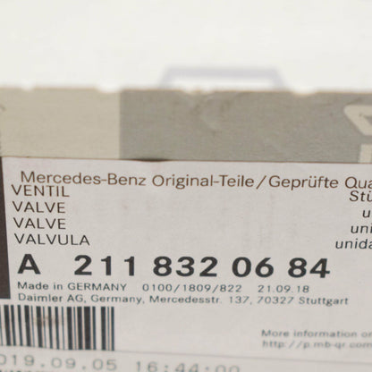 NEW MB E-CLASS W211 HEATER CONTROL VALVE SOLENOID A2118320684 ORIGINAL