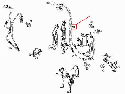 NEW MERCEDES-BENZ S W222 FRONT RIGHT SHOCK ABSORBER HARNESS A2225403705 ORIGINAL