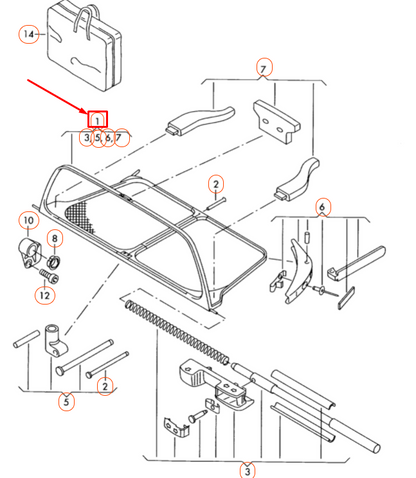 new volkswagen eos convertible roof wind deflector 1q0862951g03c original