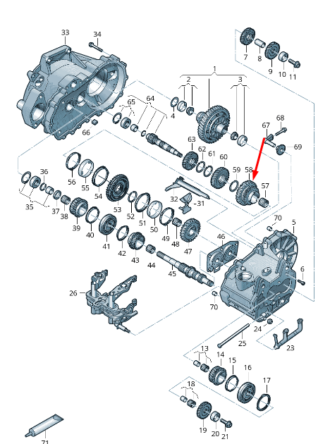 new audi a1 8x change gear 02t311261ac original