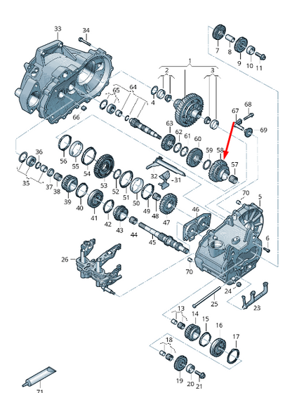 new audi a1 8x change gear 02t311261ac original