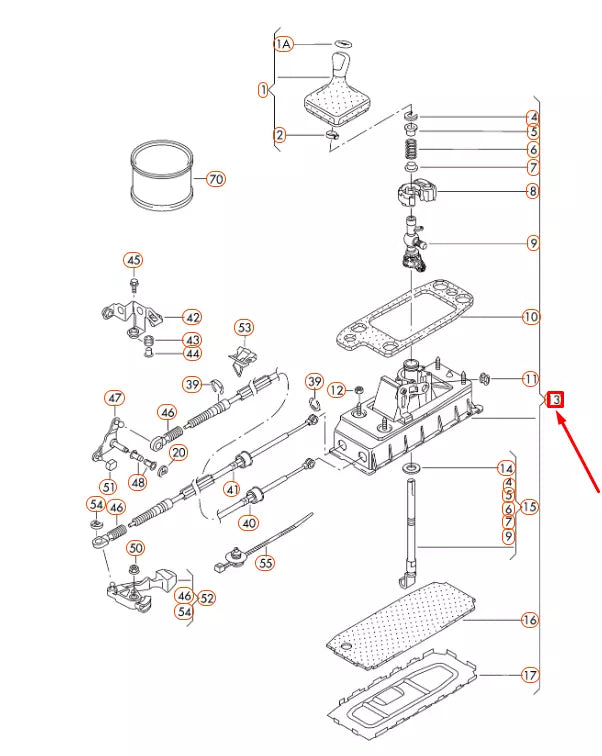 NEW AUDI A3 8P SELECTOR MECHANISM HOUSING 1K0711050A ORIGINAL