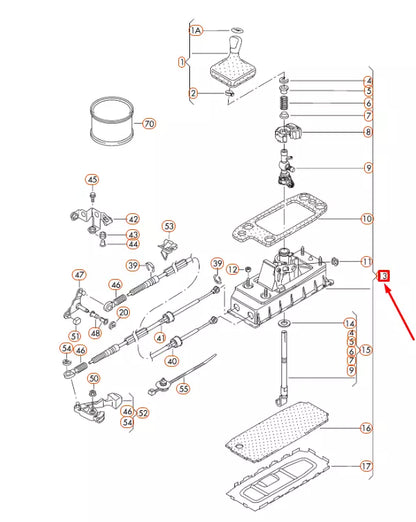 NEW AUDI A3 8P SELECTOR MECHANISM HOUSING 1K0711050A ORIGINAL