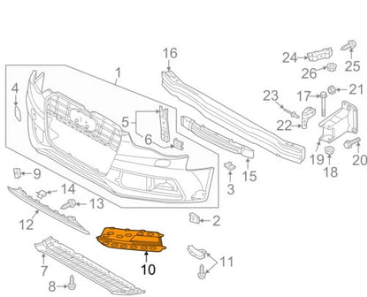 NEW AUDI A5 8T RIGHT SIDE LIGHT FOG GRILLE 8T0807682H01C 8T0807682H 01C