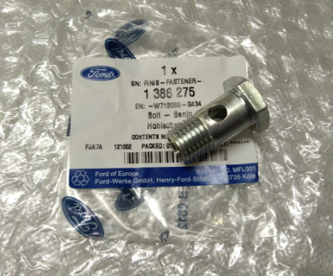 new ford kuga mk1 c394 turbo oil feed line banjo bolt 1386275 original