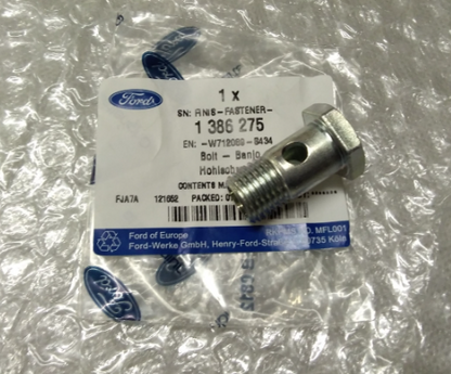 new ford kuga mk1 c394 turbo oil feed line banjo bolt 1386275 original