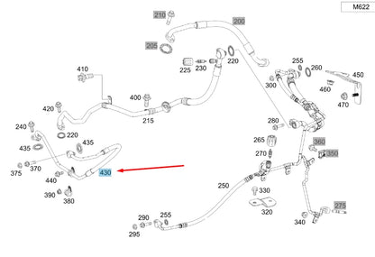 NEW MB VITO W447 CONDENSER TO COMPRESSOR REFRIGERANT LINE A4478304801 ORIGINAL