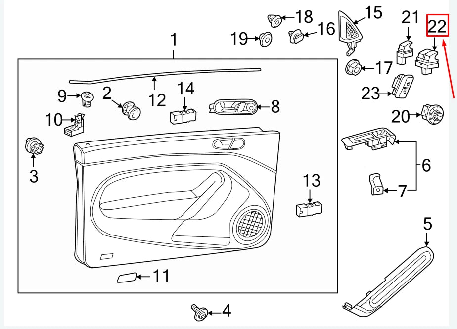 NEW VW BEETLE 5C REAR LEFT DOOR WINDOW CONTROL SWITCH 5C5959857BIFZ ORIGINAL