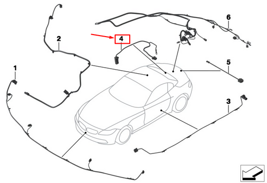 new bmw z4 roadster e89 hydraulic pump wiring harness 61129225768 original