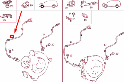 NEW MB ML W163 FRONT BRAKE WEAR INDICATOR CABLE HARNESS A1635409308 ORIGINAL