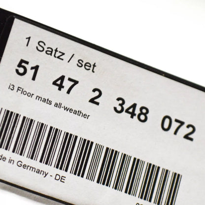 NEW BMW I3 I01 FRONT ALL-WEATHER FLOOR MAT PROTECTION LHD 51472348072 ORIGINAL