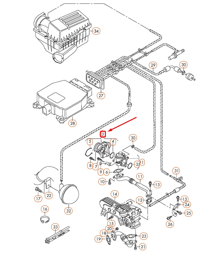 NEW AUDI A3 8P INTAKE REGULATING FLAP 038128063L ORIGINAL