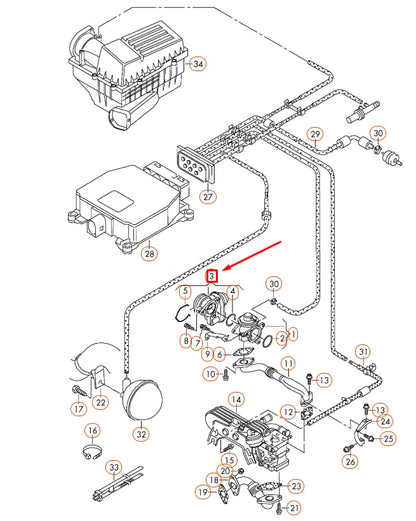 NEW AUDI A3 8P INTAKE REGULATING FLAP 038128063L ORIGINAL