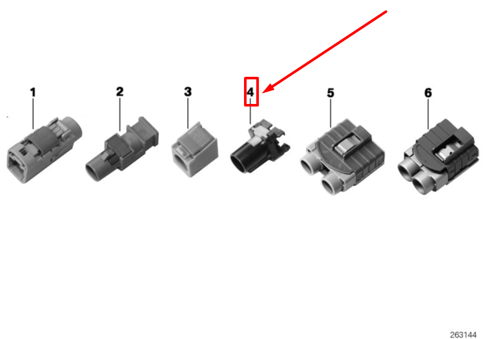 new bmw g20 right exit cable angular hf pin housing 6913643 61136913643 original