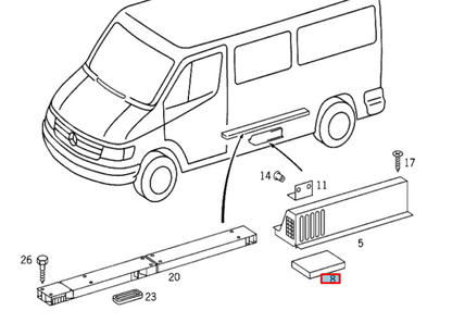 NEW MERCEDES-BENZ SPRINTER 2-T W901 SEALING TAPE A0009899798 ORIGINAL