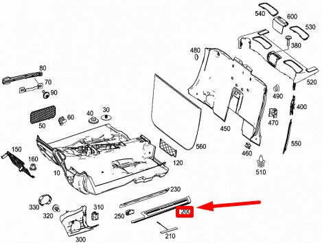 NEW MB SLK R172 FRONT LEFT ENTRANCE OUTSIDE COVER RAIL A17268005359051 ORIGINAL