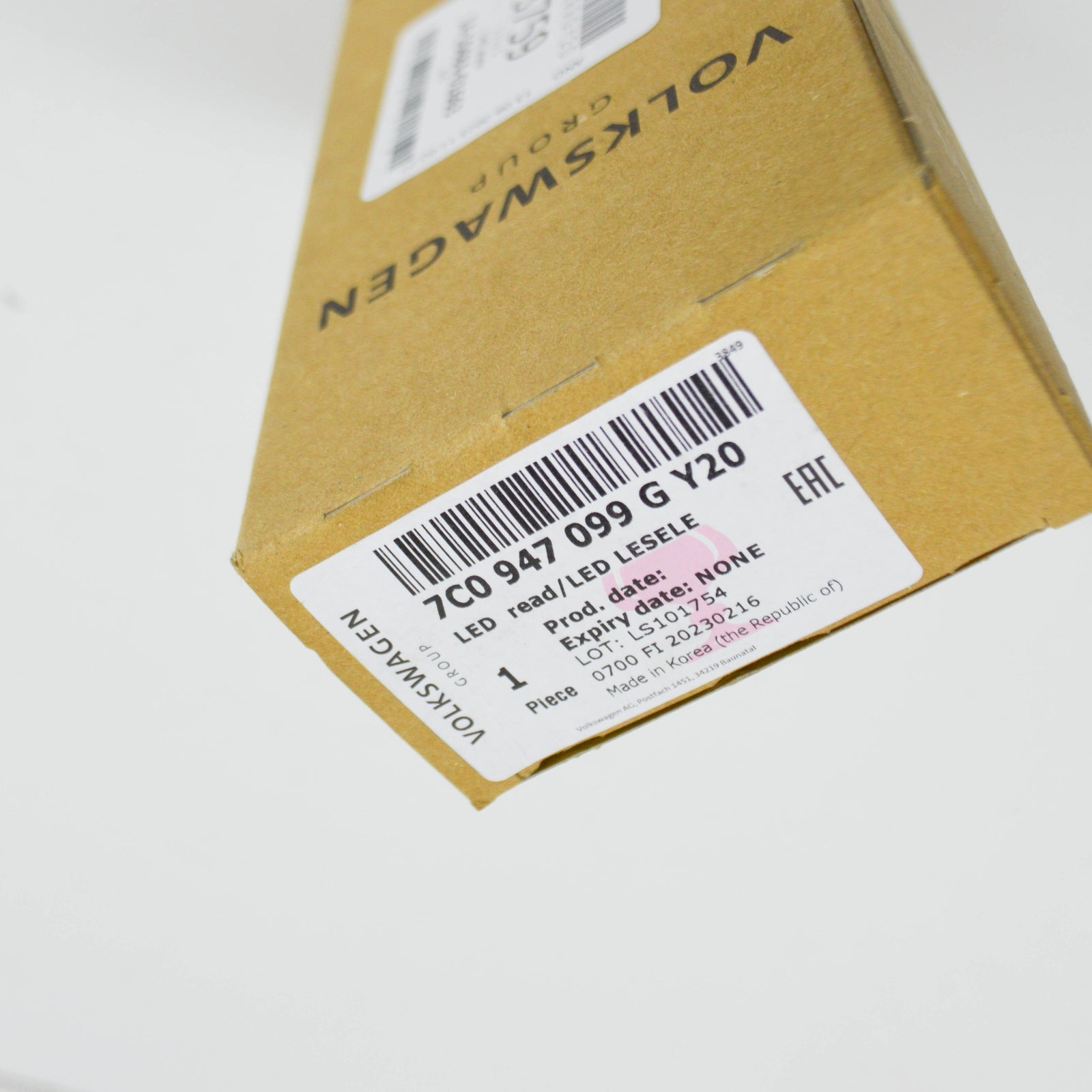 NEW VW TRANSPORTERI T6 FRONT READING INTERIOR LED LIGHT 7C0947099GY20 ORIGINAL